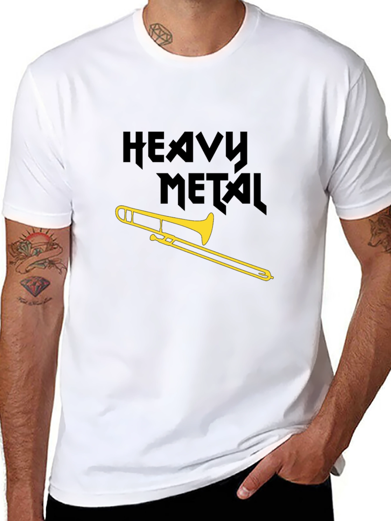 Heavy Metal Trombone Graphic T-Shirt