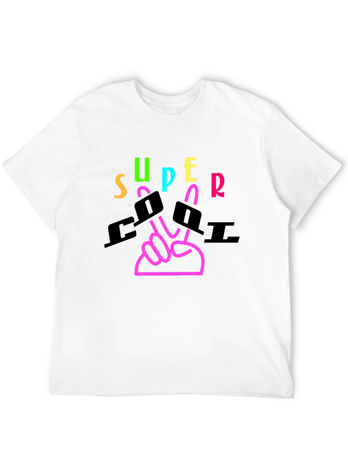 Super Cool Graphic Tee - Black Cotton Blend Shirt