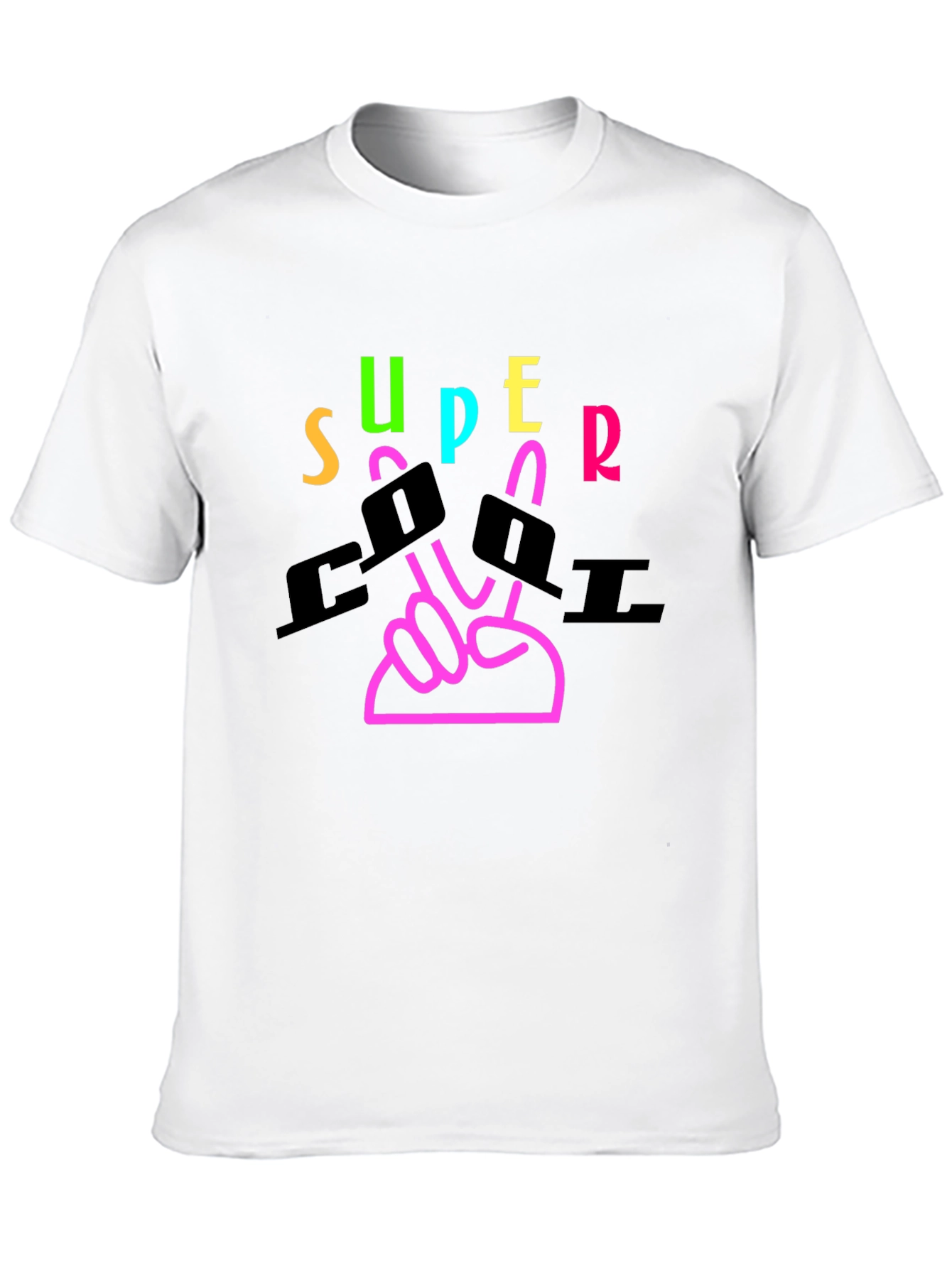 Super Cool Graphic Tee - Black Cotton Blend Shirt