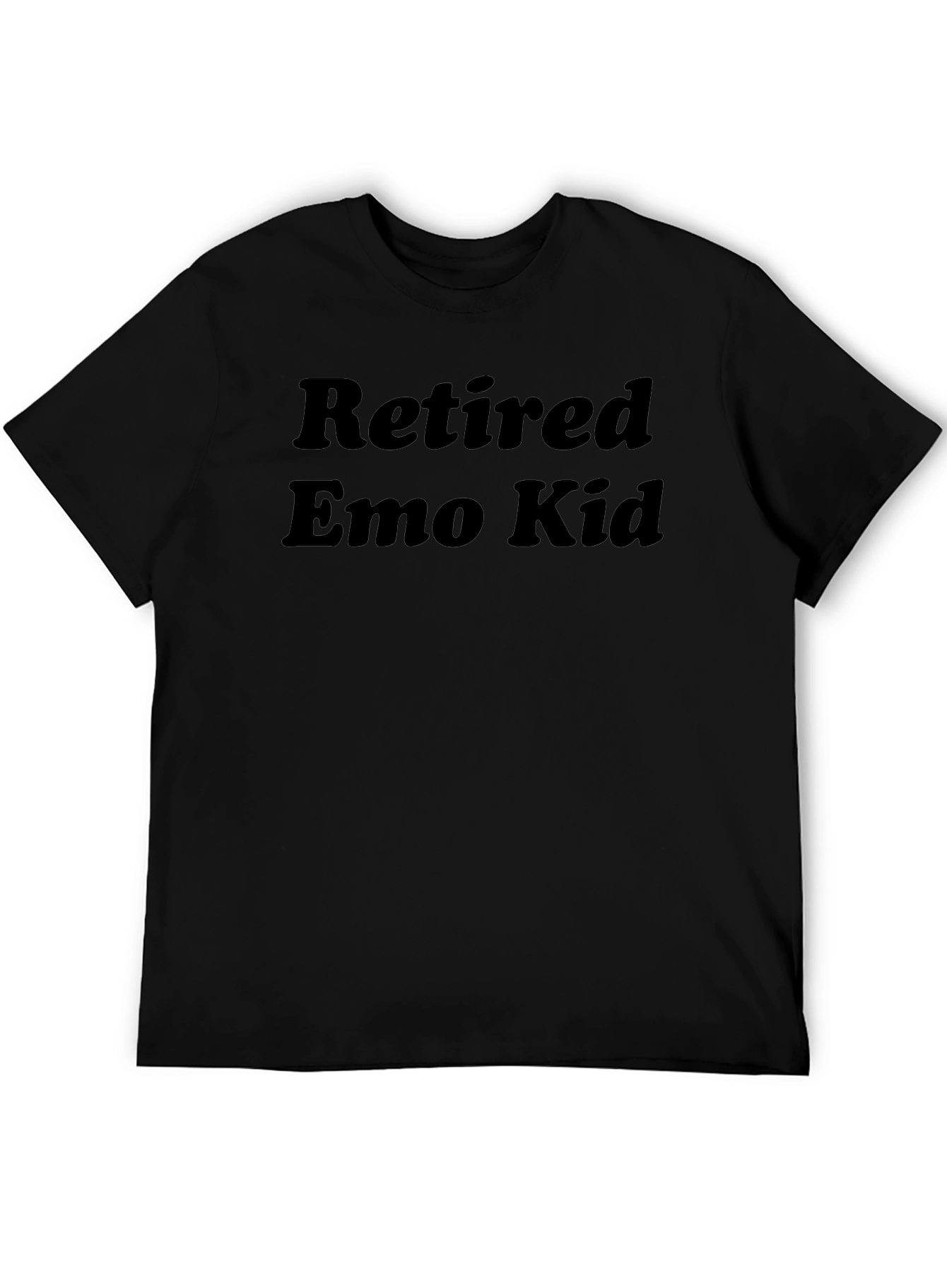 Retired Emo Kid Black Graphic T-Shirt