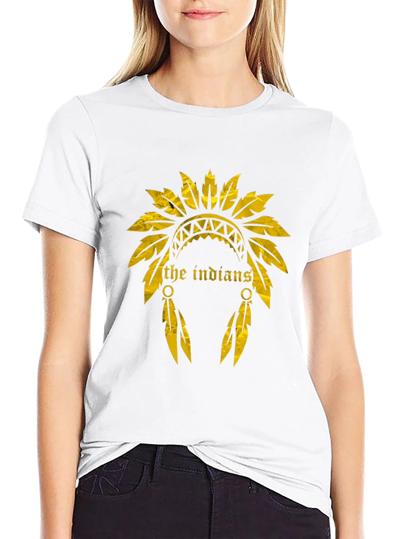 The Indians Graphic Tee - Black Crew Neck