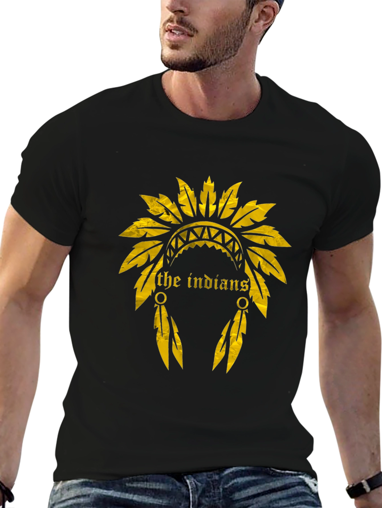 The Indians Graphic Tee - Black Crew Neck