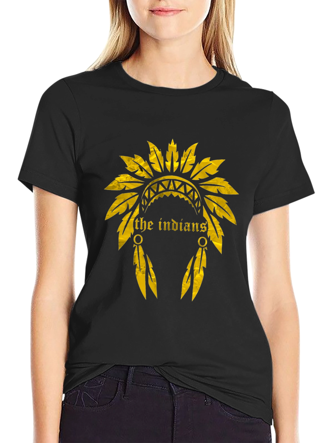 The Indians Graphic Tee - Black Crew Neck