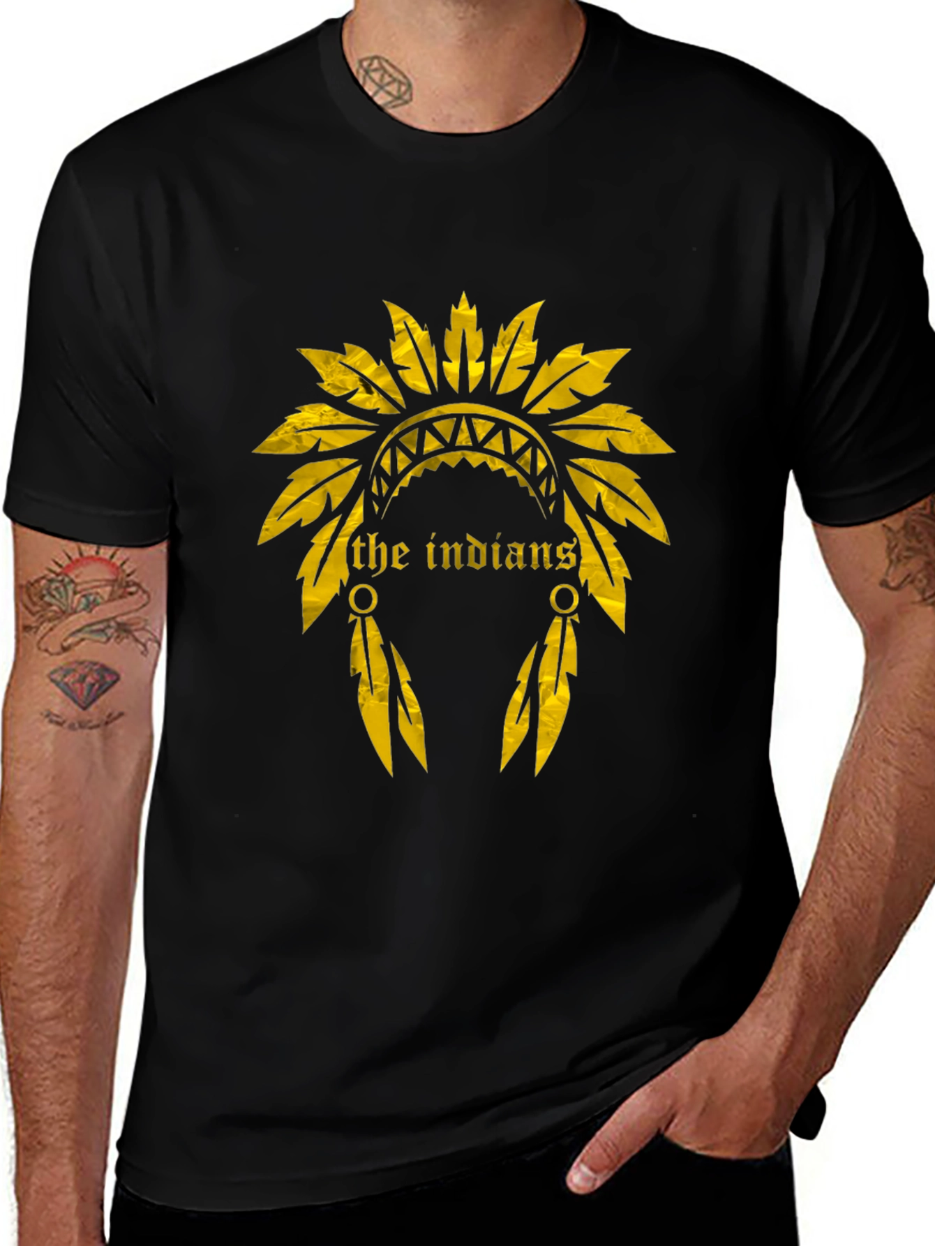 The Indians Graphic Tee - Black Crew Neck