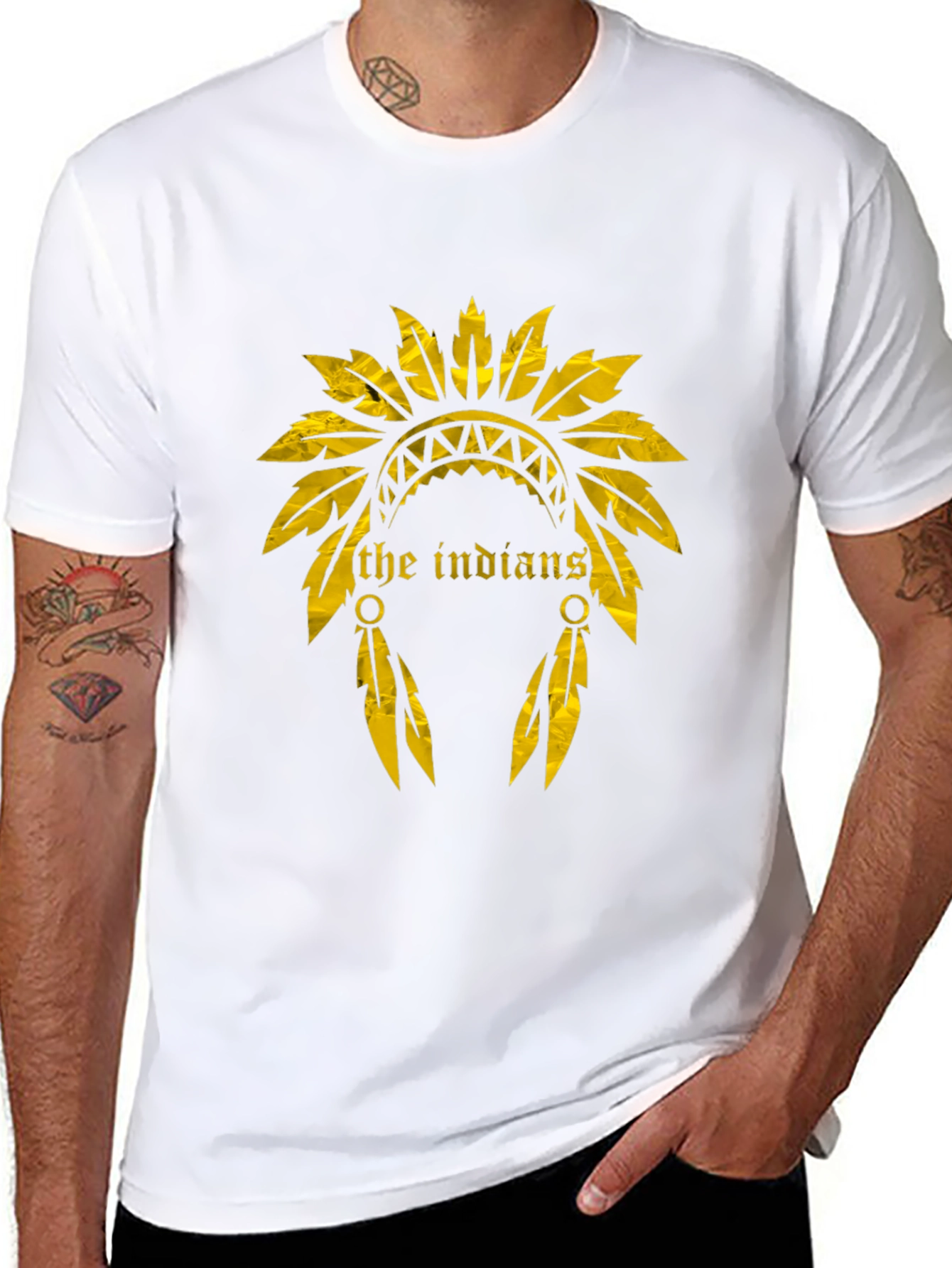 The Indians Graphic Tee - Black Crew Neck