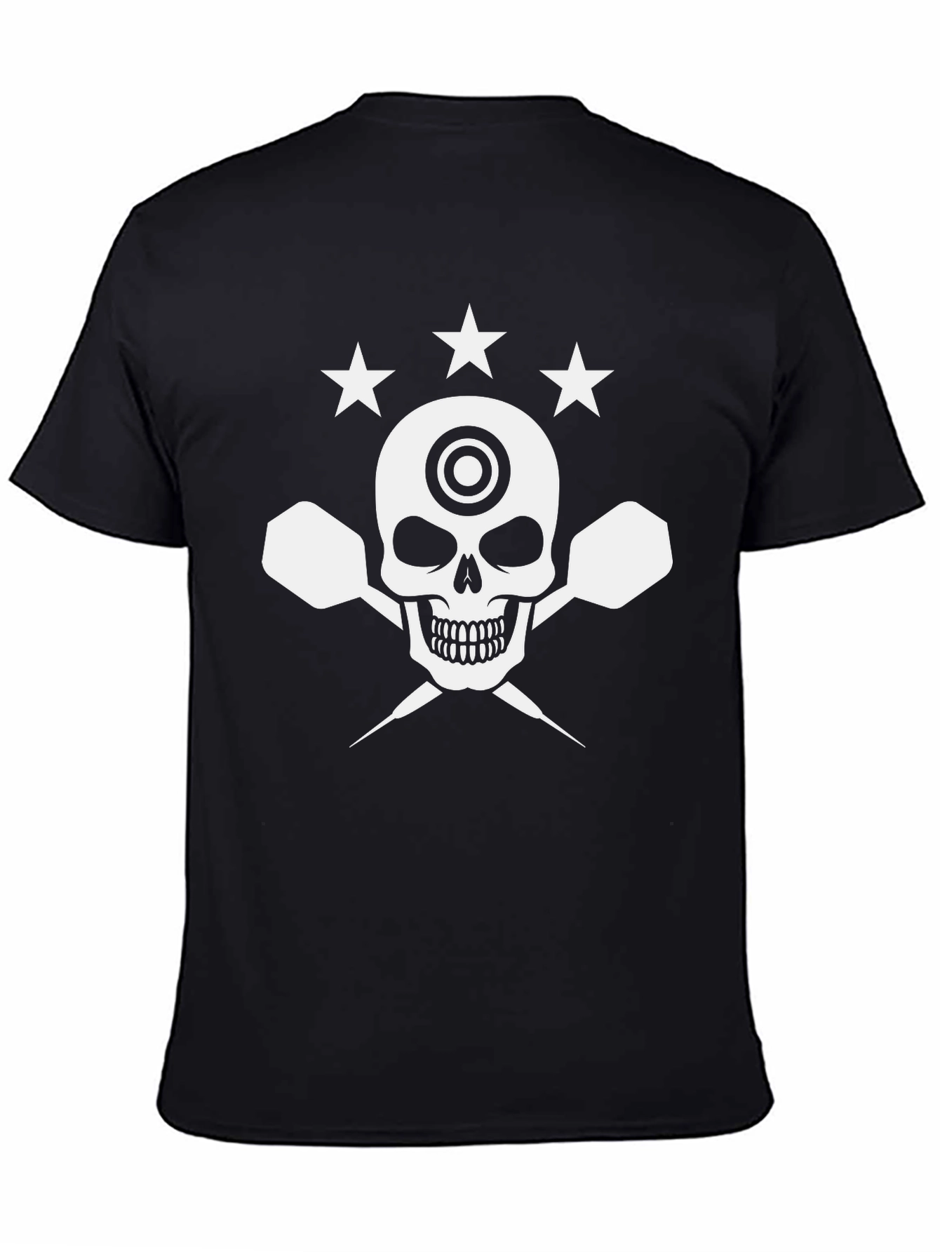 Dart Skull T-Shirt - Black Cotton Graphic Tee