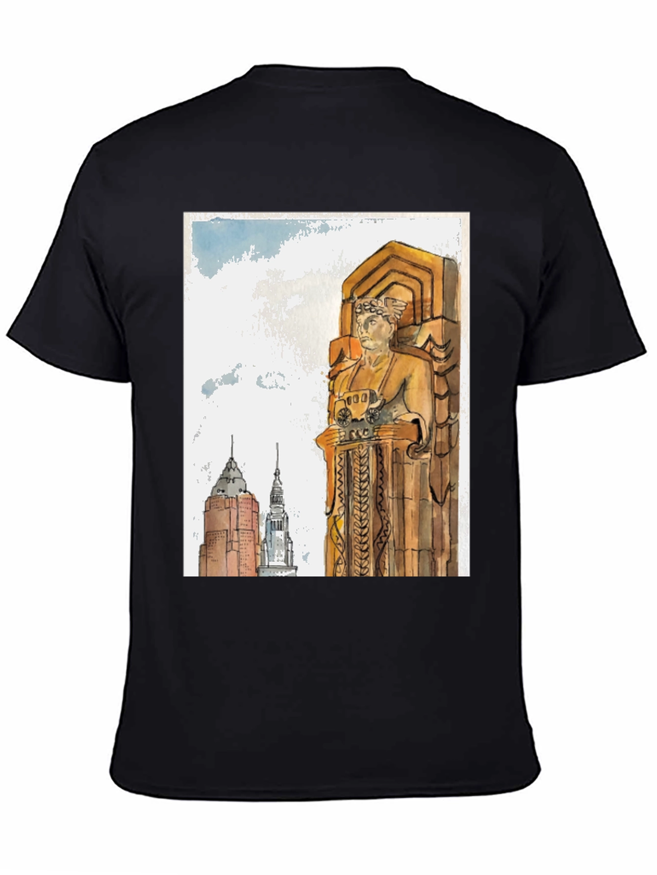 Cleveland Ohio Guardian Statue T-Shirt