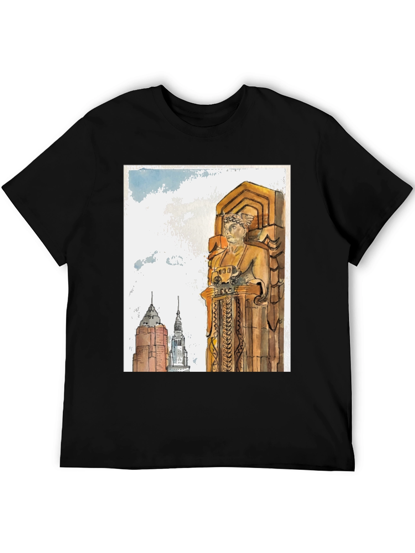 Cleveland Ohio Guardian Statue T-Shirt