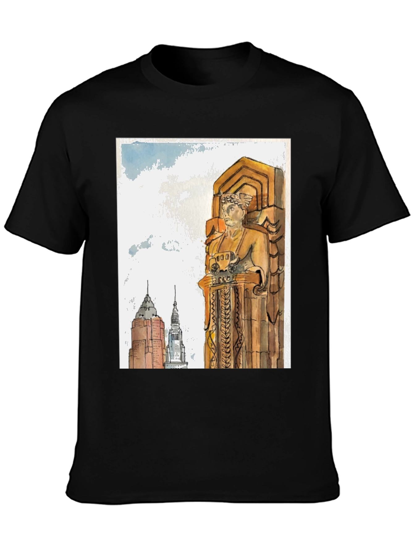Cleveland Ohio Guardian Statue T-Shirt