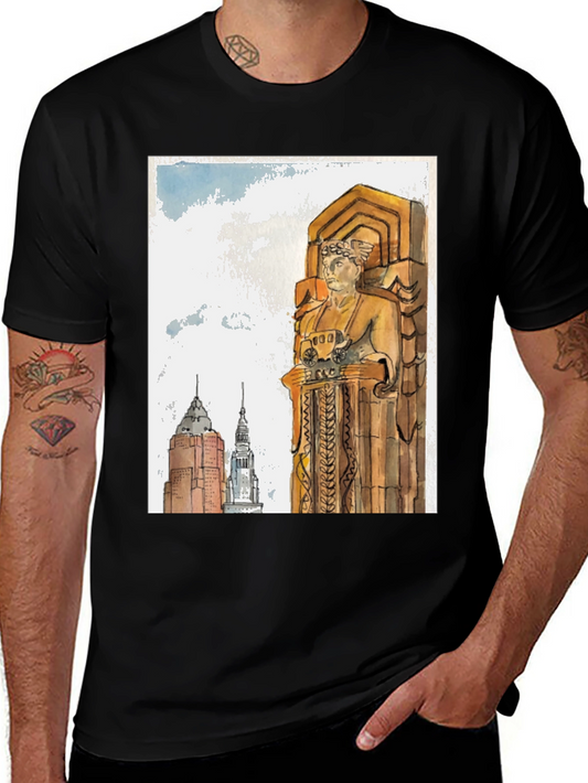 Cleveland Ohio Guardian Statue T-Shirt