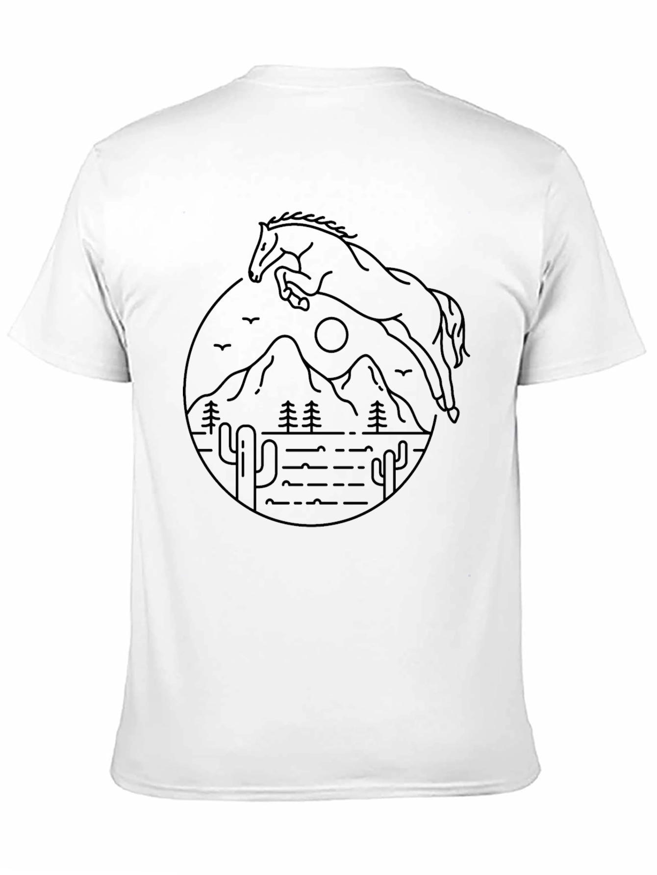 Horse Mountain Graphic Tee - Black Cotton Blend