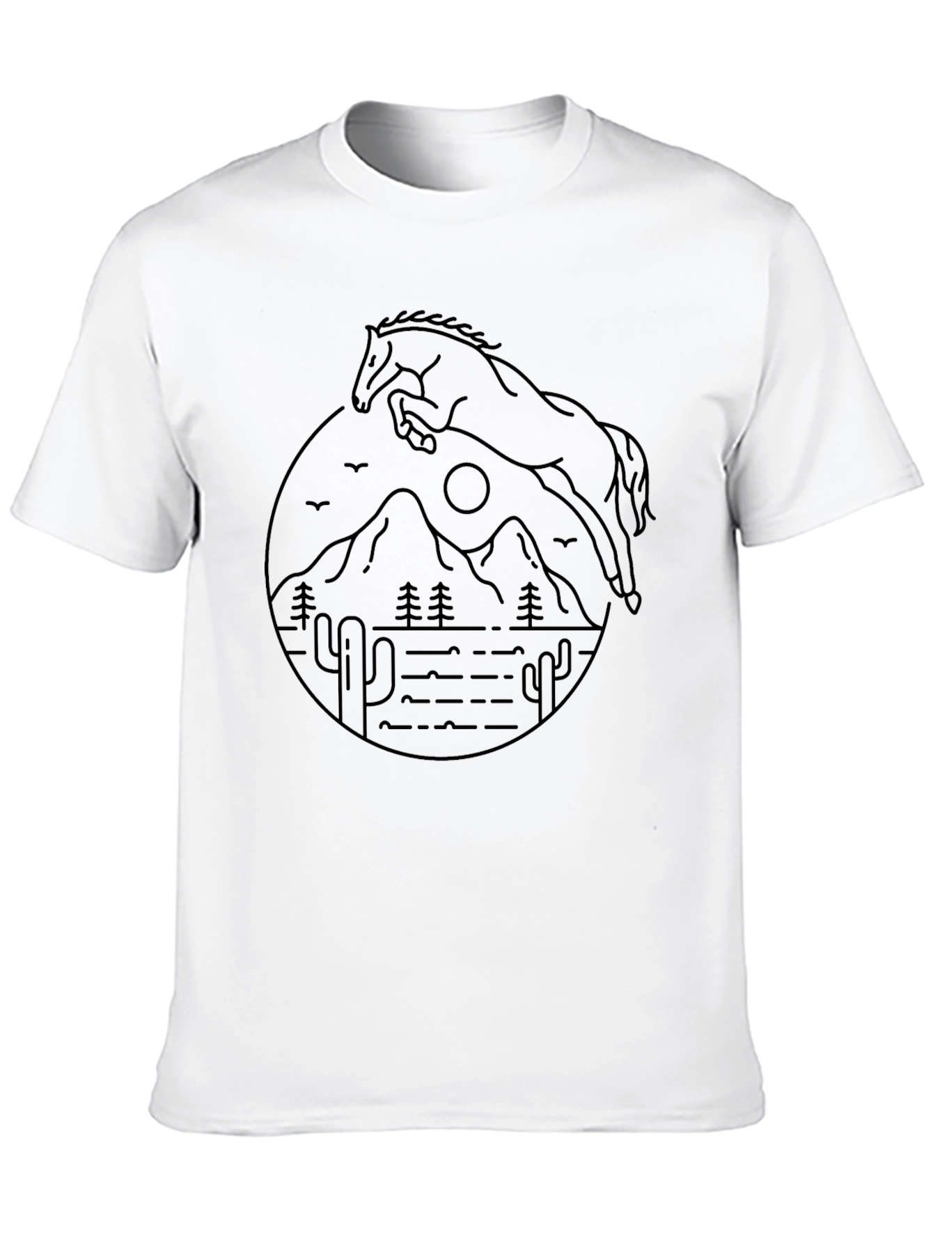 Horse Mountain Graphic Tee - Black Cotton Blend