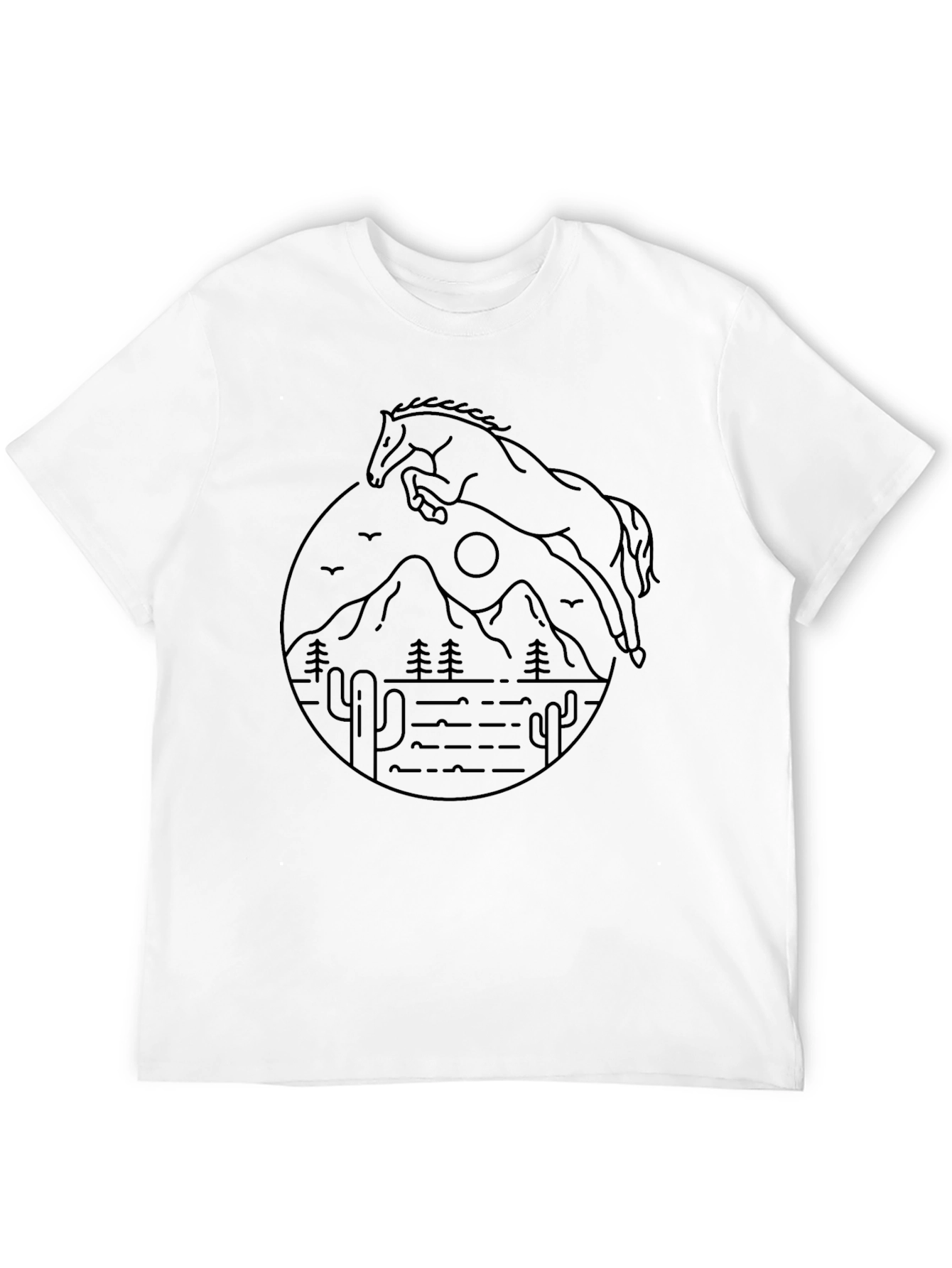 Horse Mountain Graphic Tee - Black Cotton Blend