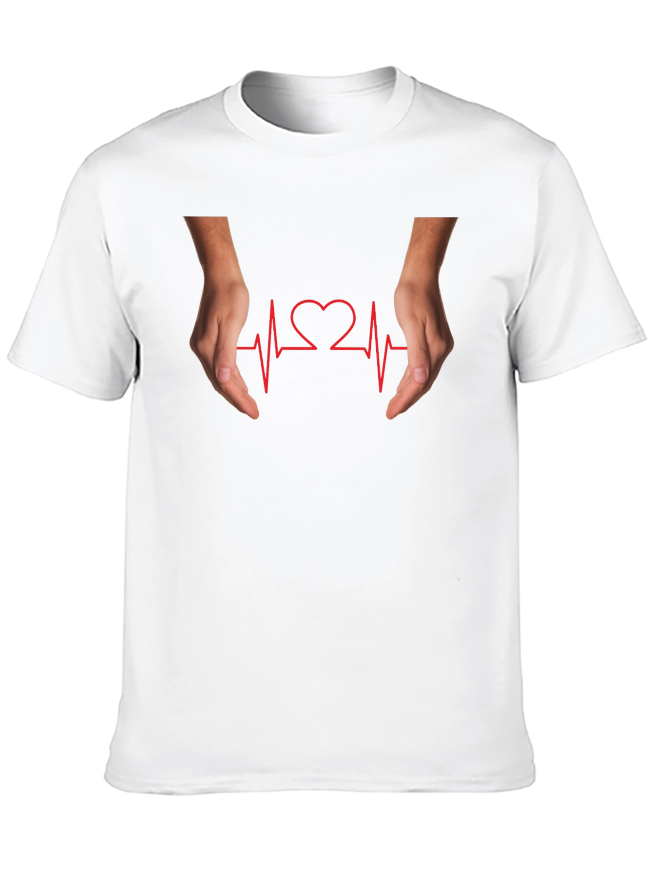 Heartbeat Hands Graphic Black T-Shirt