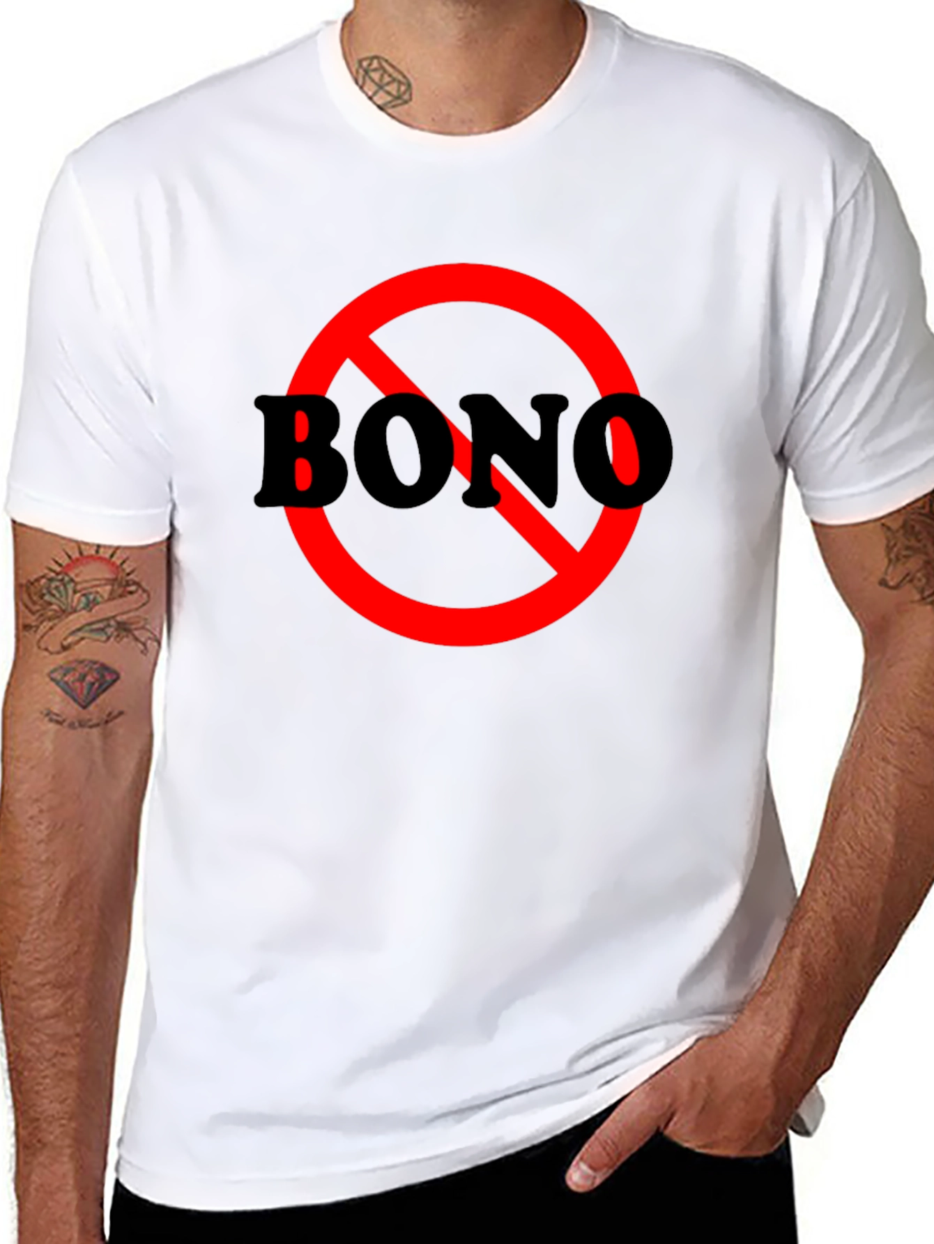 Anti-Bono T-Shirt -  Red Circle Graphic Tee