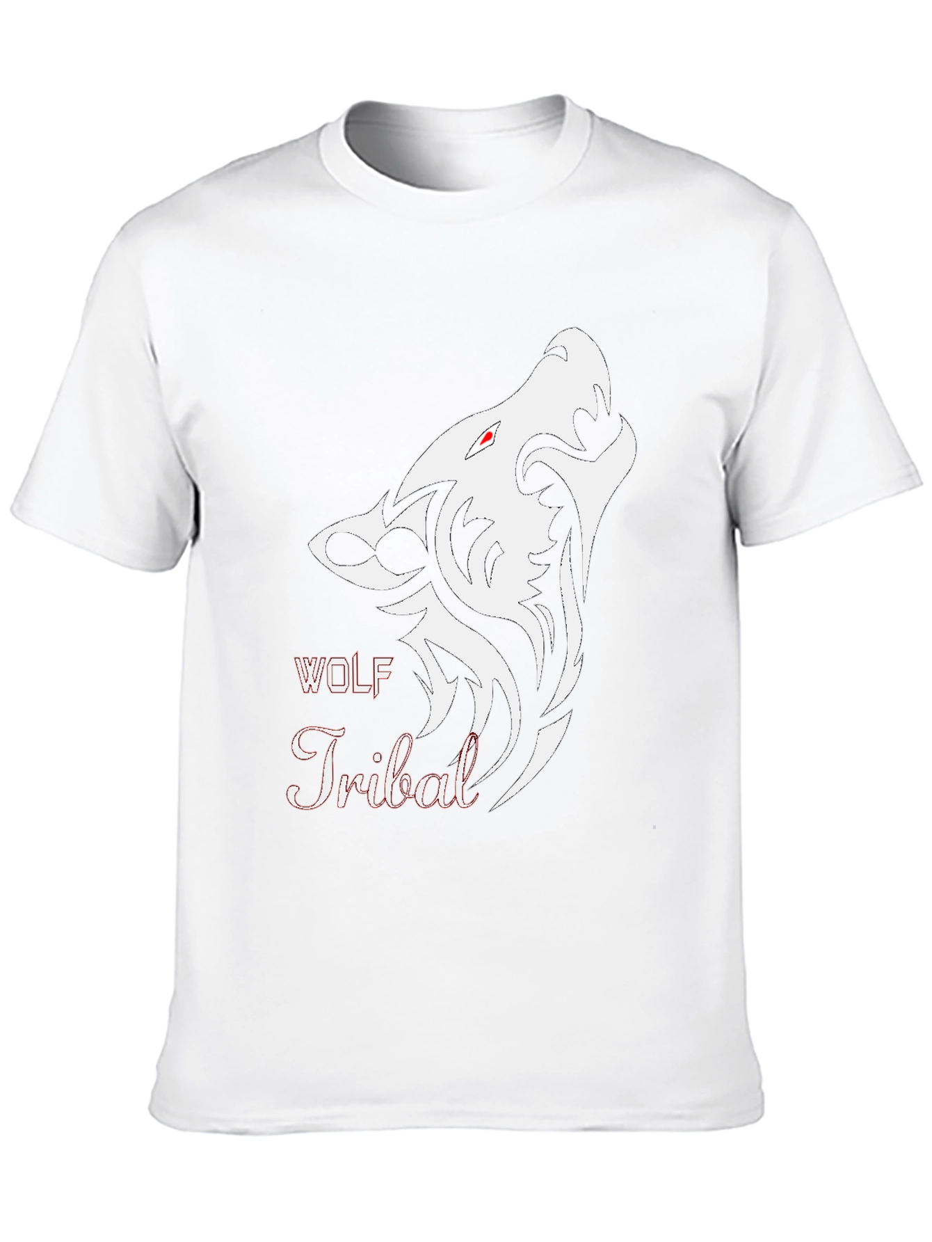 Black Wolf Tribal Graphic T-Shirt - Stylish Mens Tee