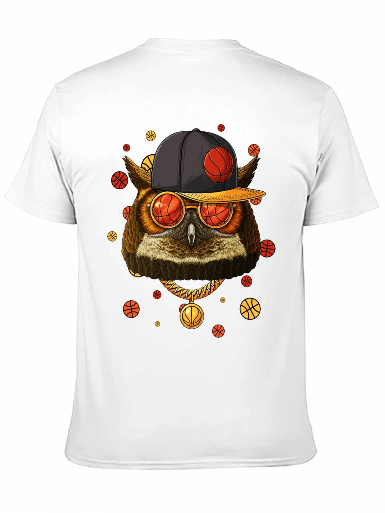 Cool Owl Basketball Graphic Tee