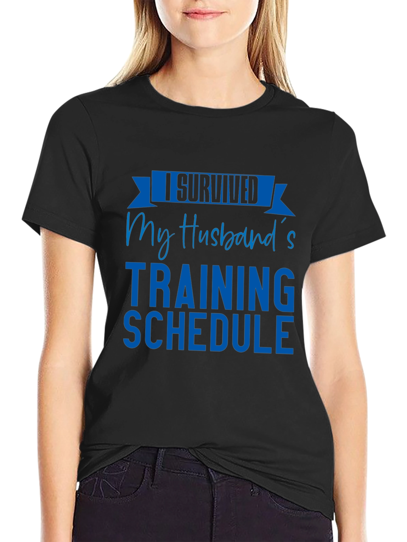 I Survived My Husbands Training Schedule T-Shirt