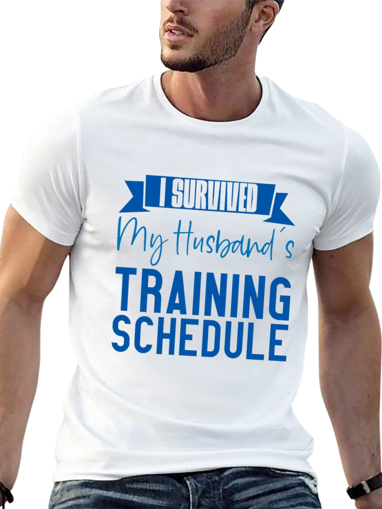 I Survived My Husbands Training Schedule T-Shirt