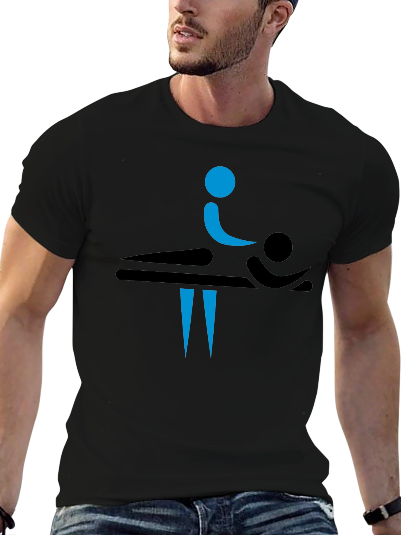 Massage Therapy T-Shirt - Black Graphic Tee