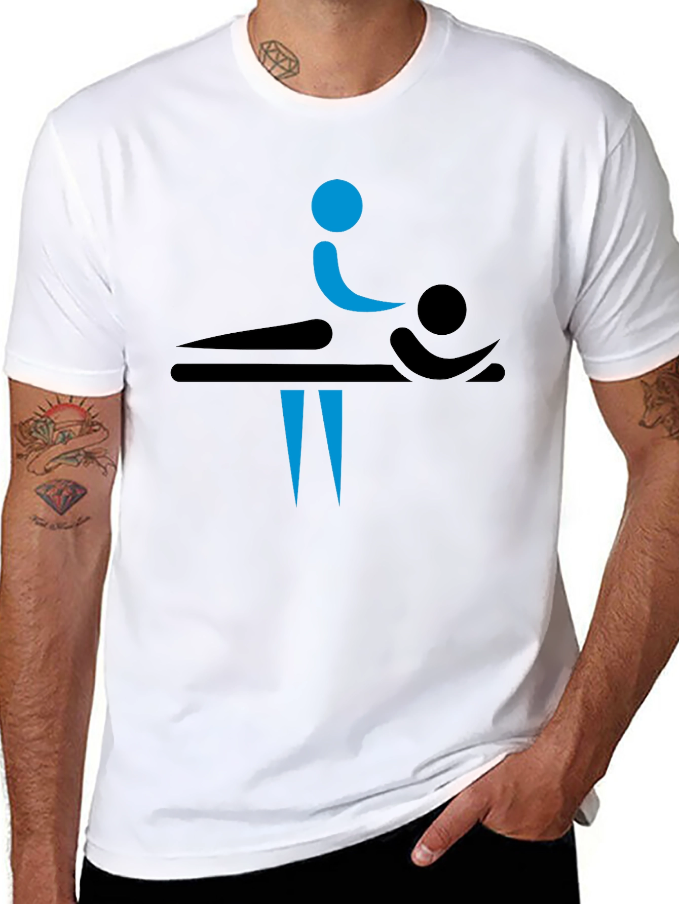Massage Therapy T-Shirt - Black Graphic Tee