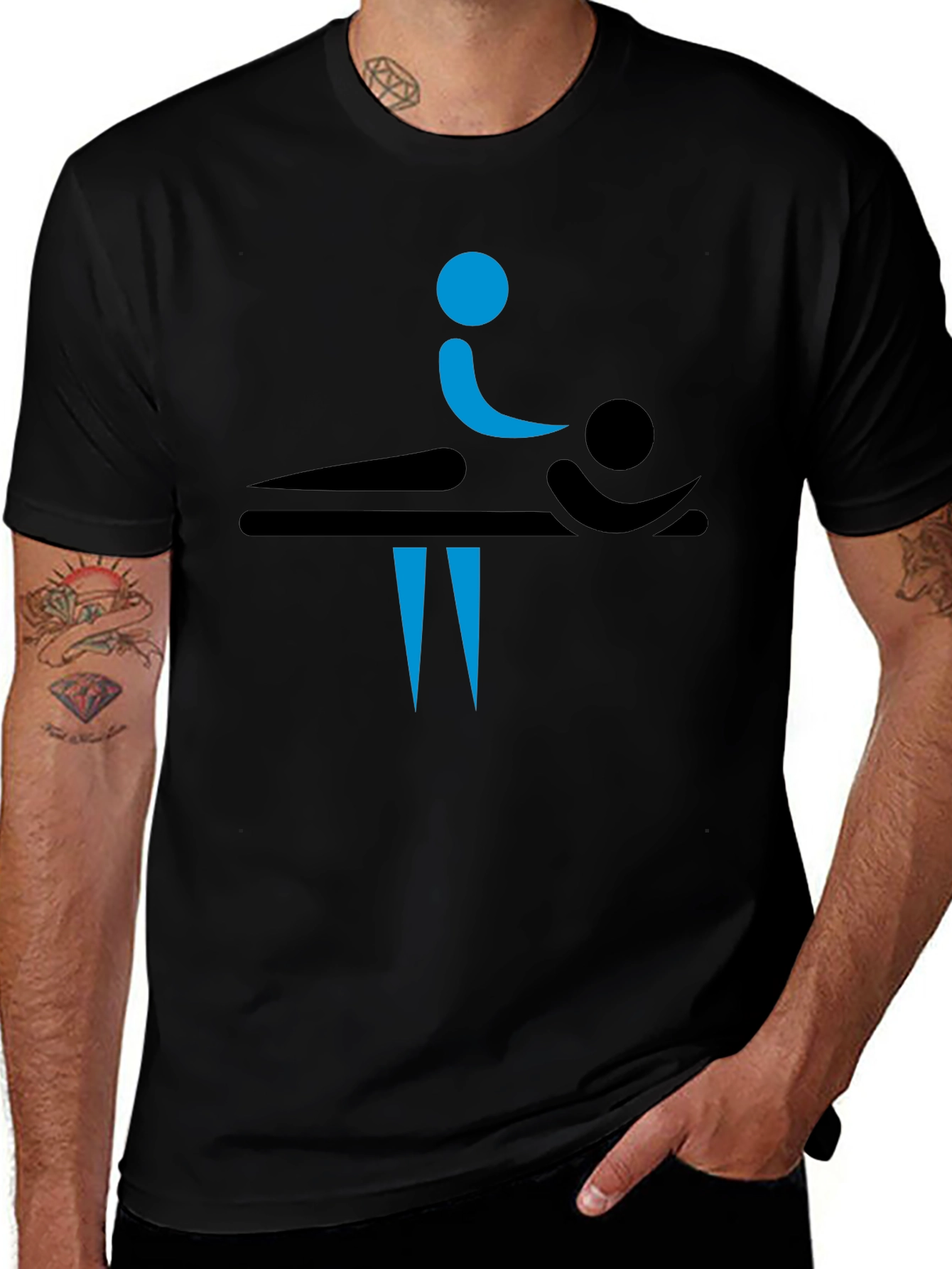 Massage Therapy T-Shirt - Black Graphic Tee