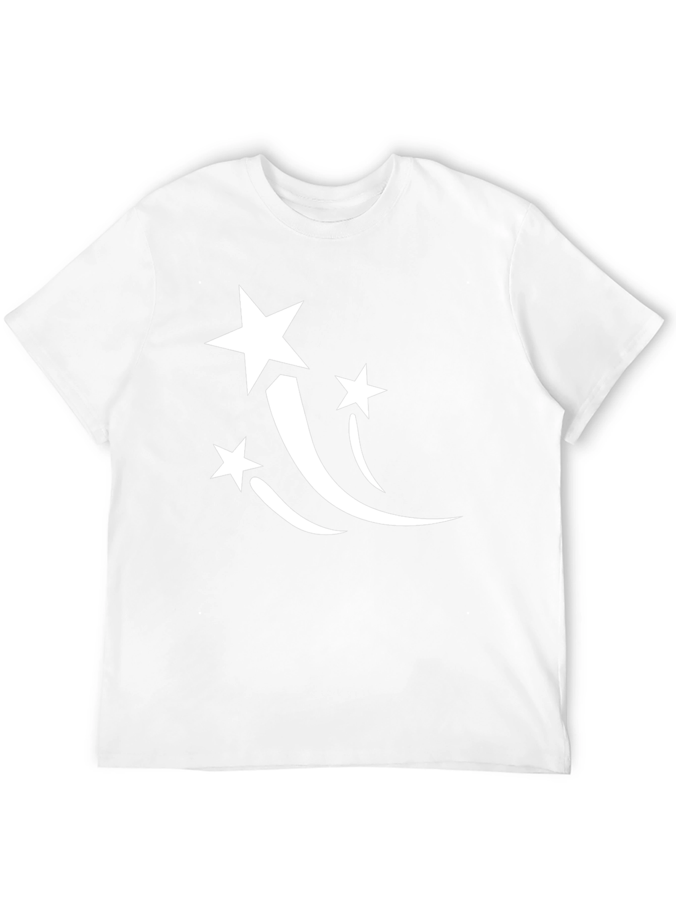 Stylish Black T-Shirt with White Star Graphic