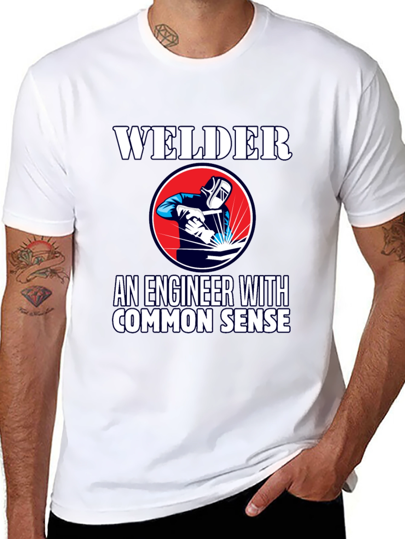 Welder Engineer Humor Graphic T-Shirt