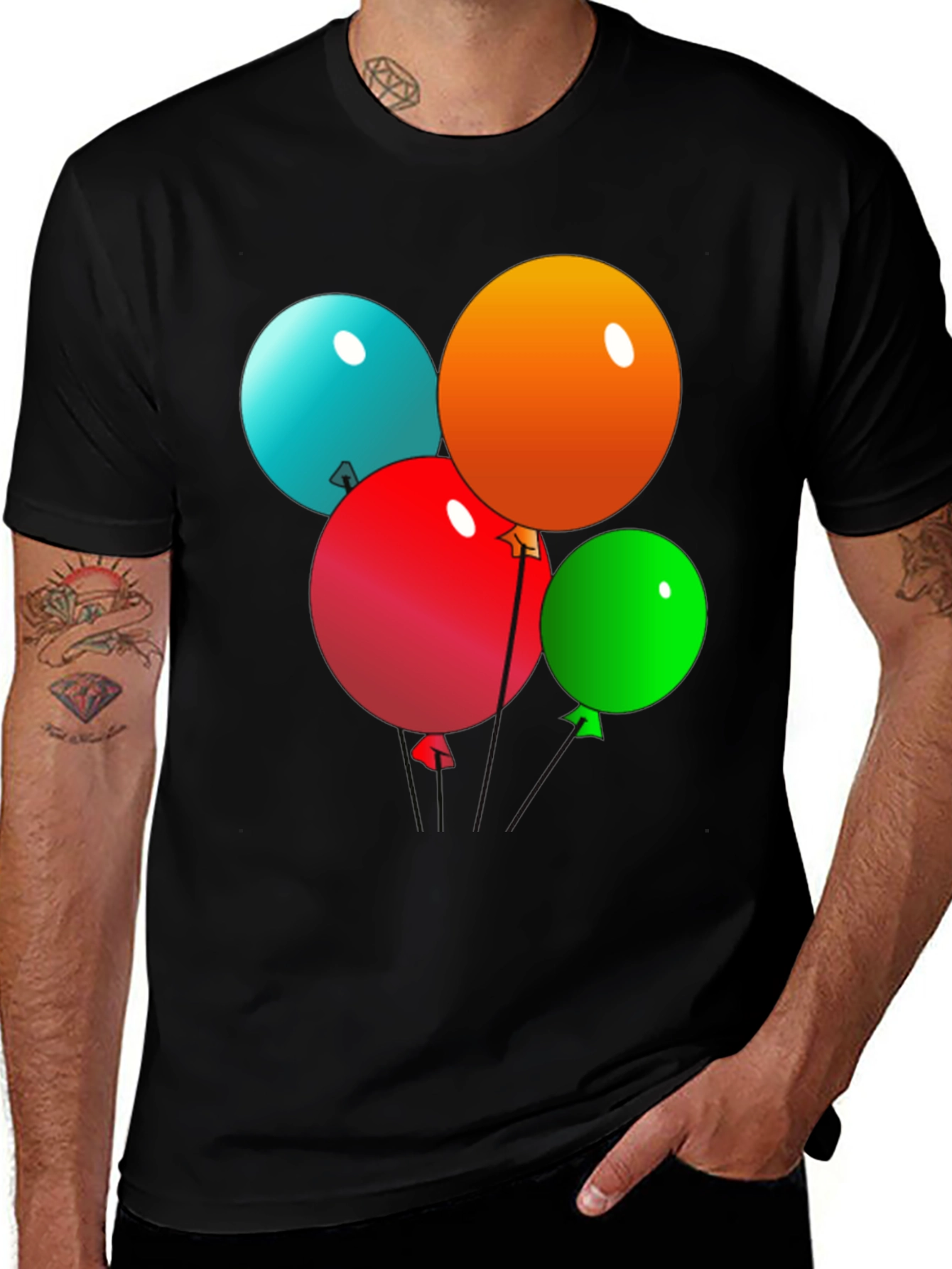 Balloon Graphic T-Shirt - Fun & Festive Tee