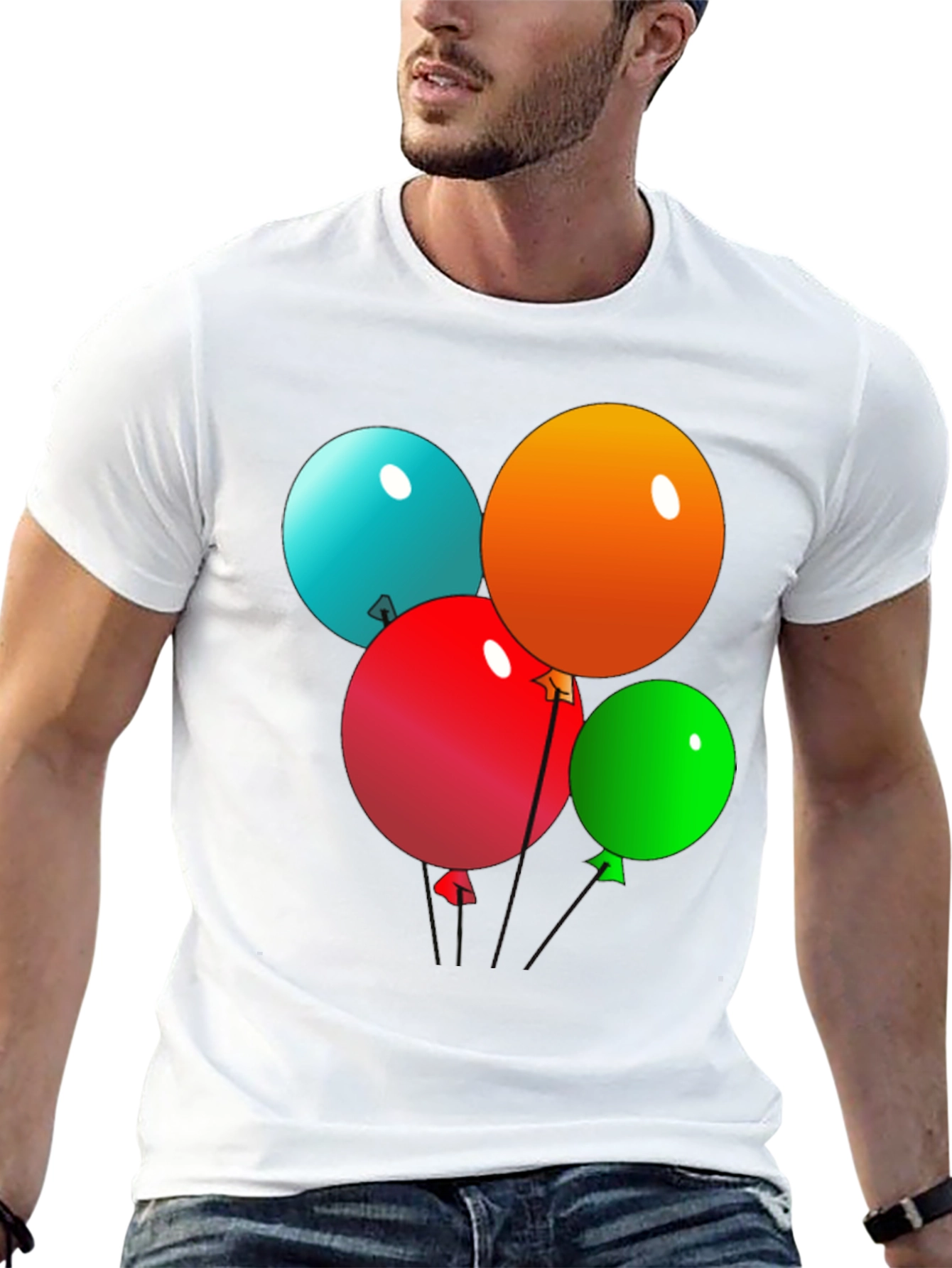 Balloon Graphic T-Shirt - Fun & Festive Tee