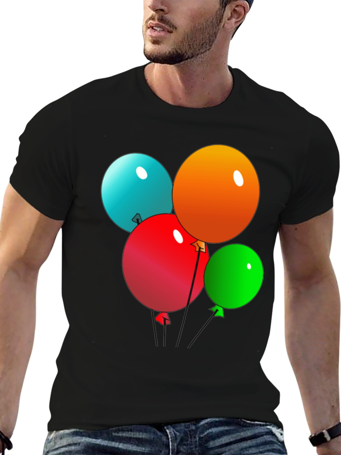 Balloon Graphic T-Shirt - Fun & Festive Tee