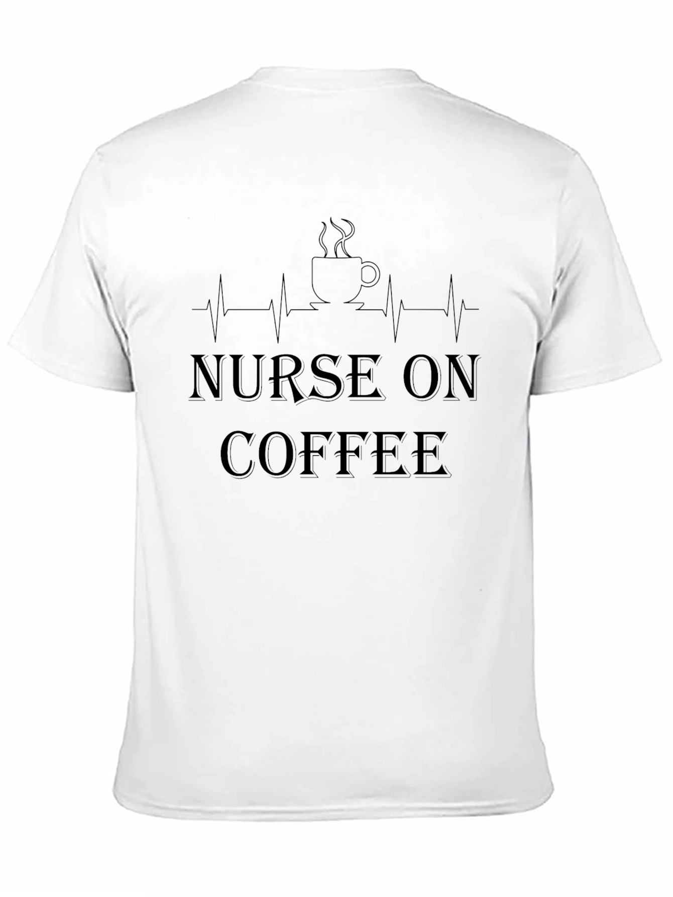 Nurse On Coffee Black T-Shirt