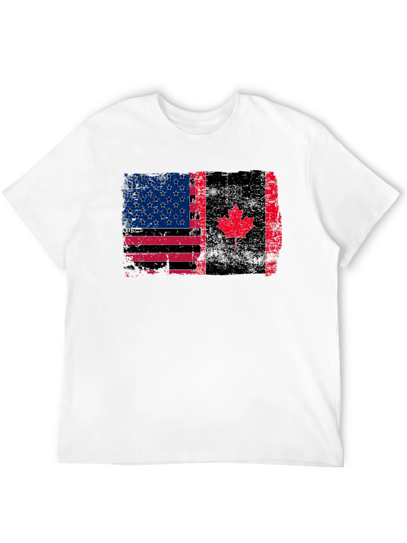 USA Canada Flag T-Shirt - Patriotic Design