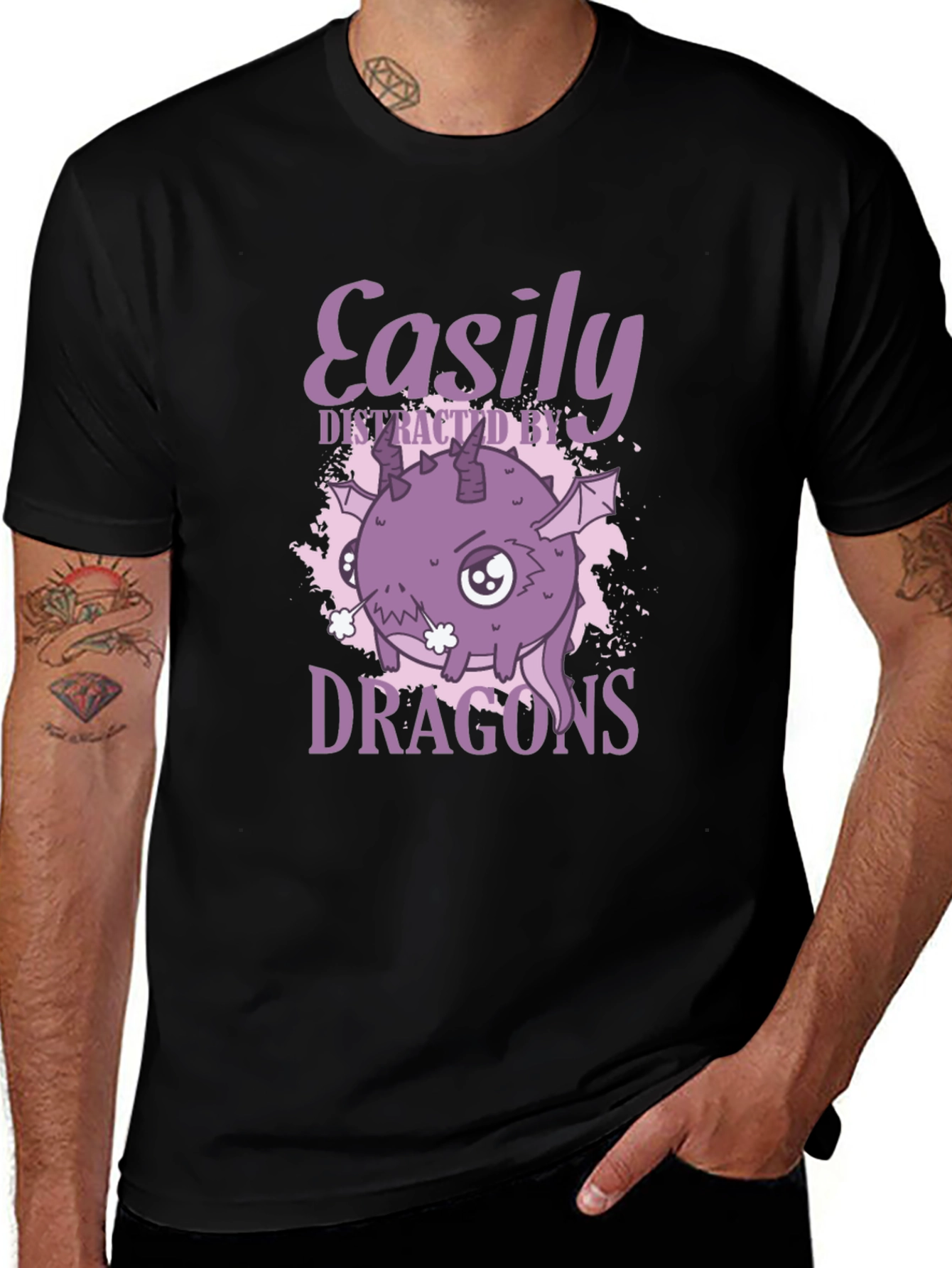 Easily Distracted By Dragons Graphic T-Shirt