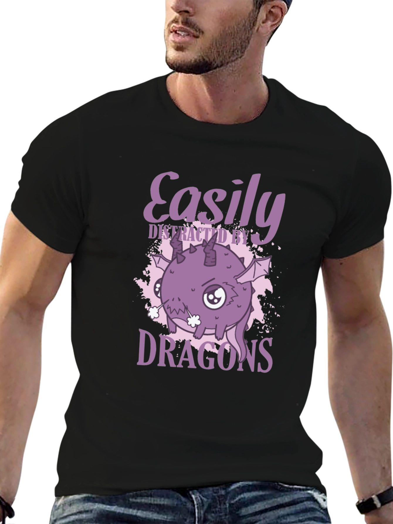Easily Distracted By Dragons Graphic T-Shirt