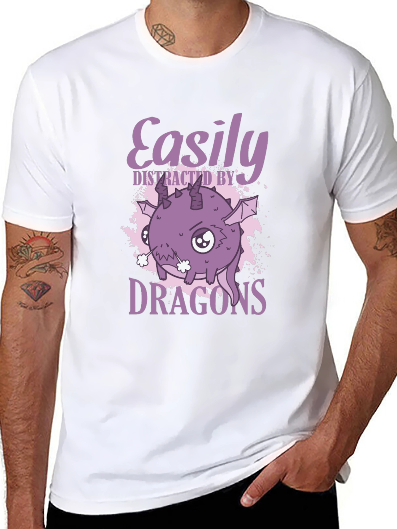 Easily Distracted By Dragons Graphic T-Shirt
