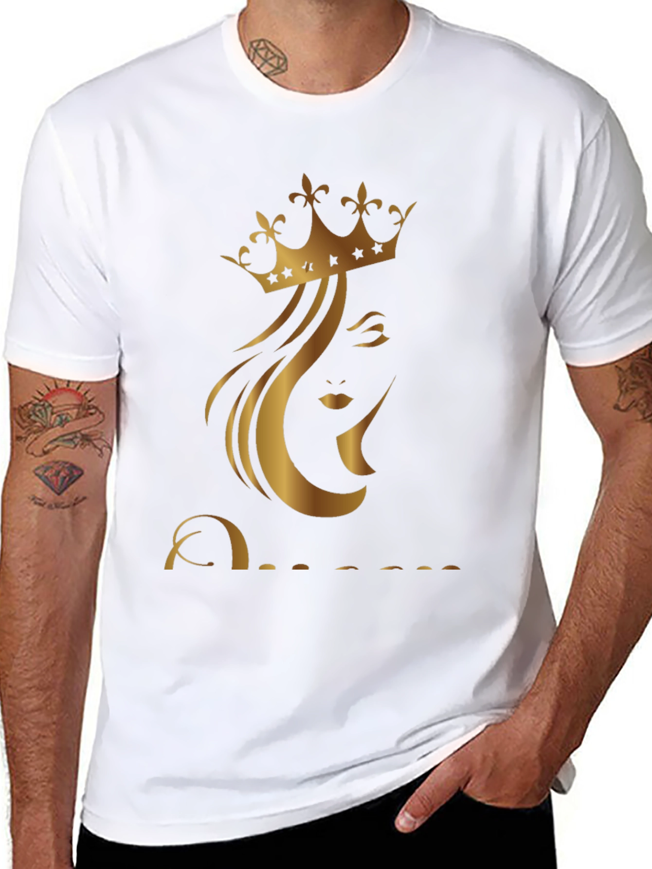 Queen Graphic Print Black T-Shirt