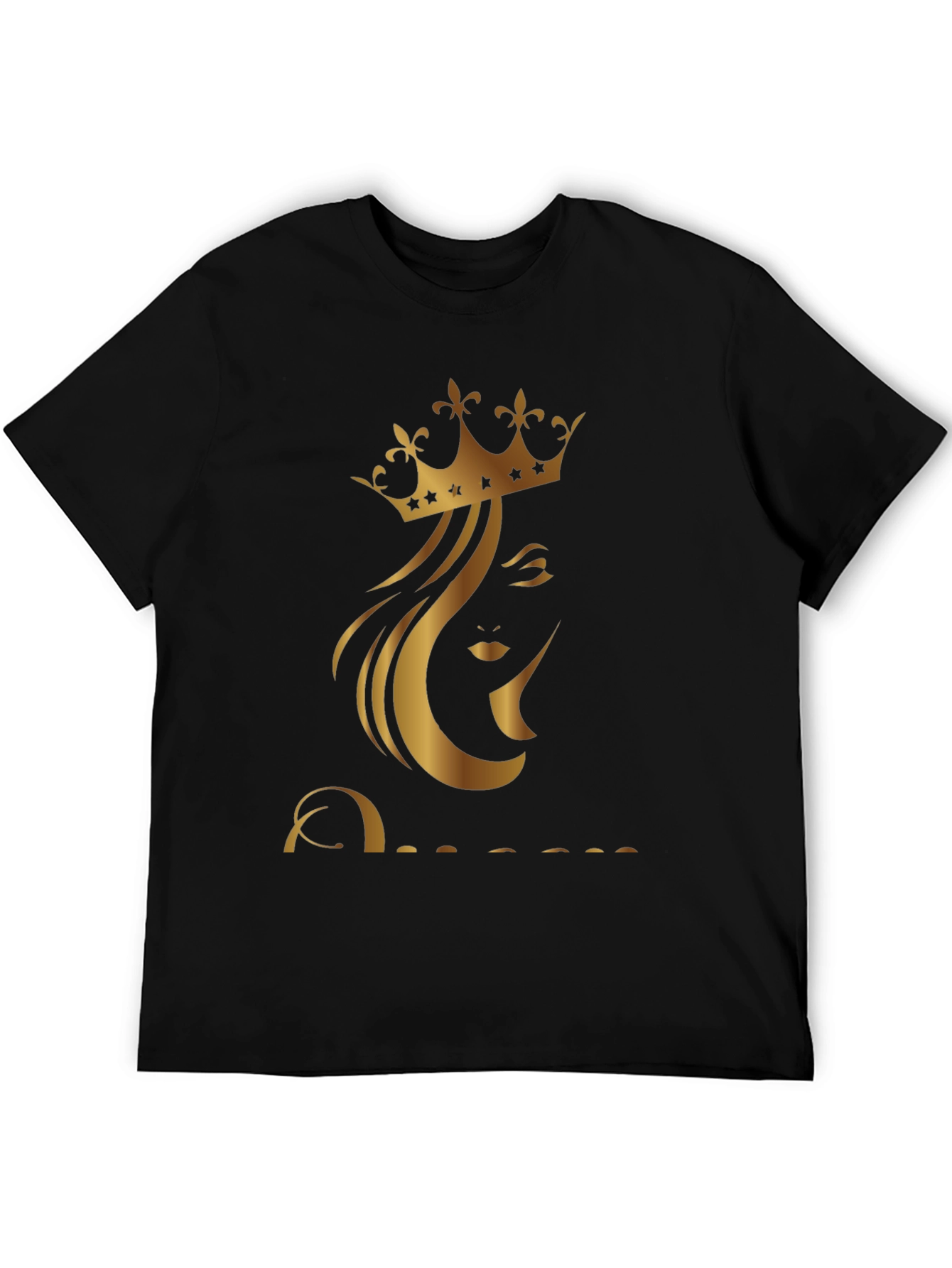 Queen Graphic Print Black T-Shirt