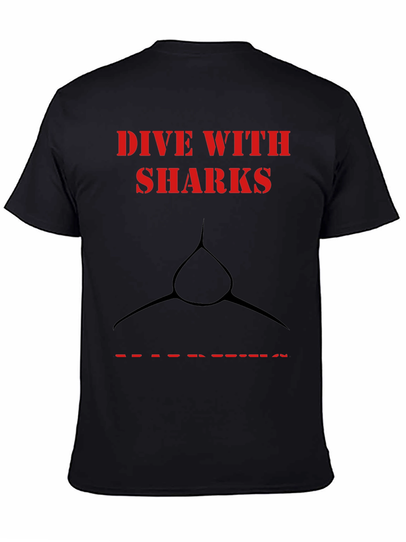 Dive with Sharks Graphic Tee - Black