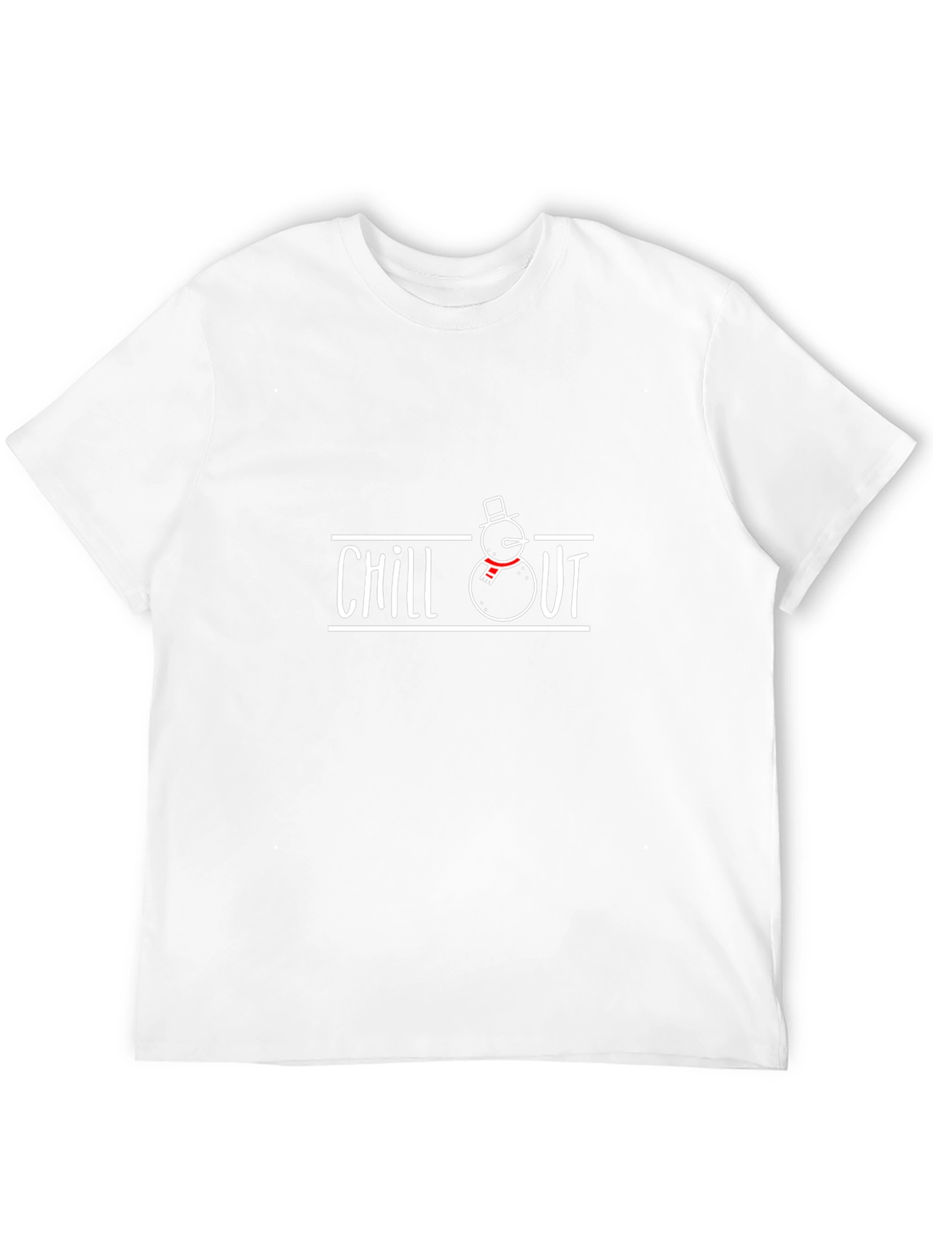 Chill Out Snowman T-Shirt - Relaxed Holiday Style