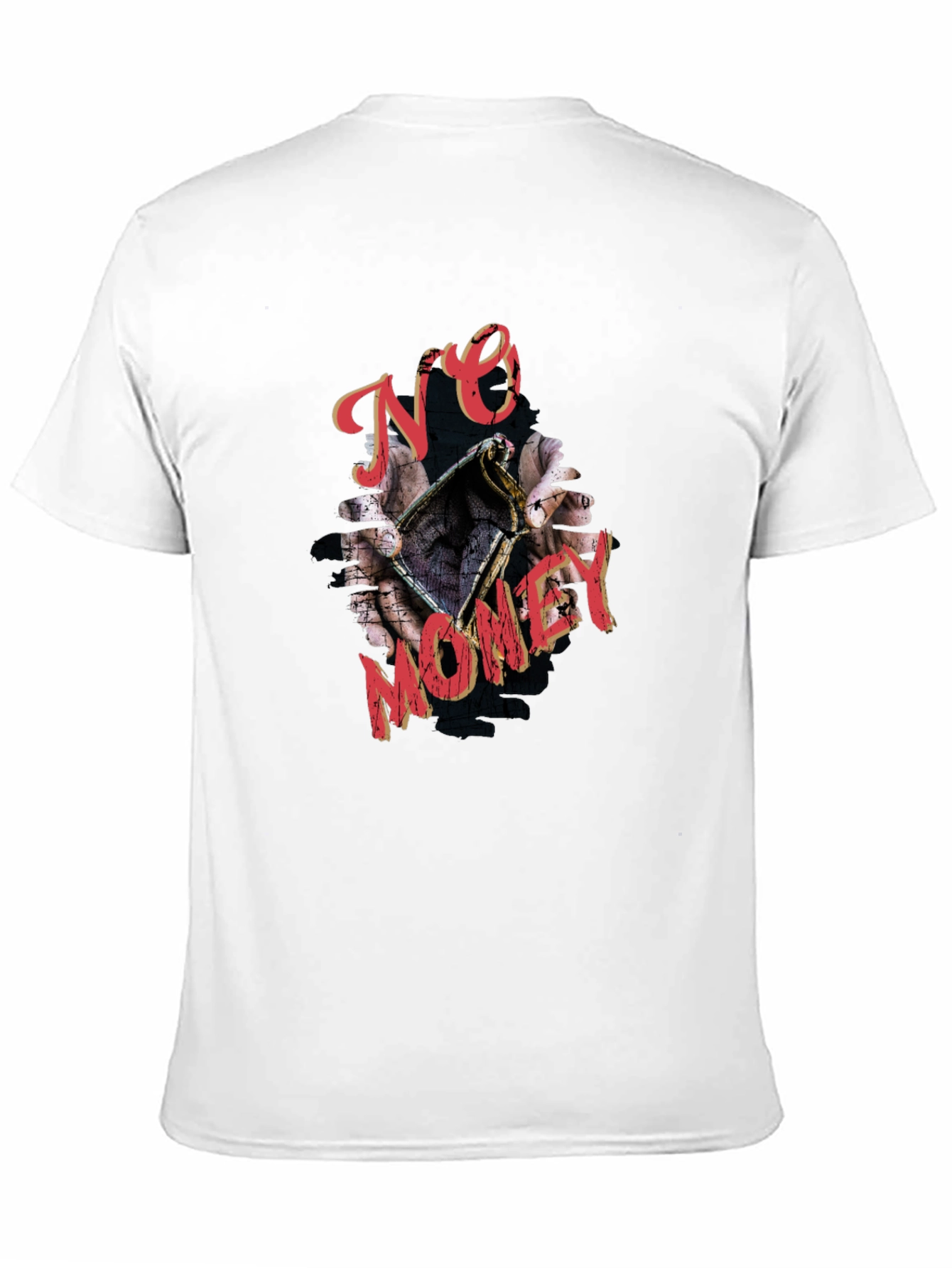 No Money Graphic Print Black T-Shirt