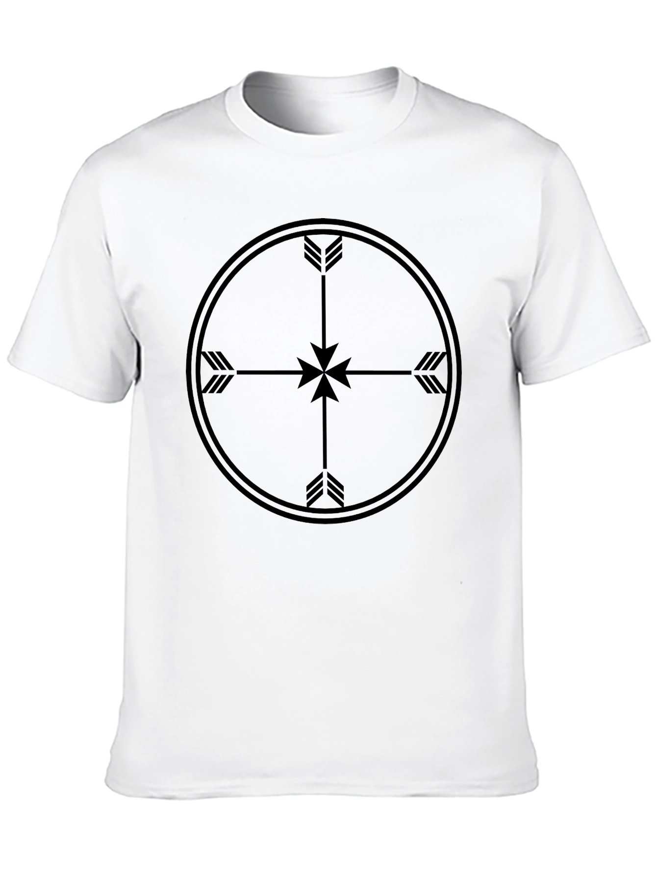 Mens Black Arrow Target Graphic T-Shirt