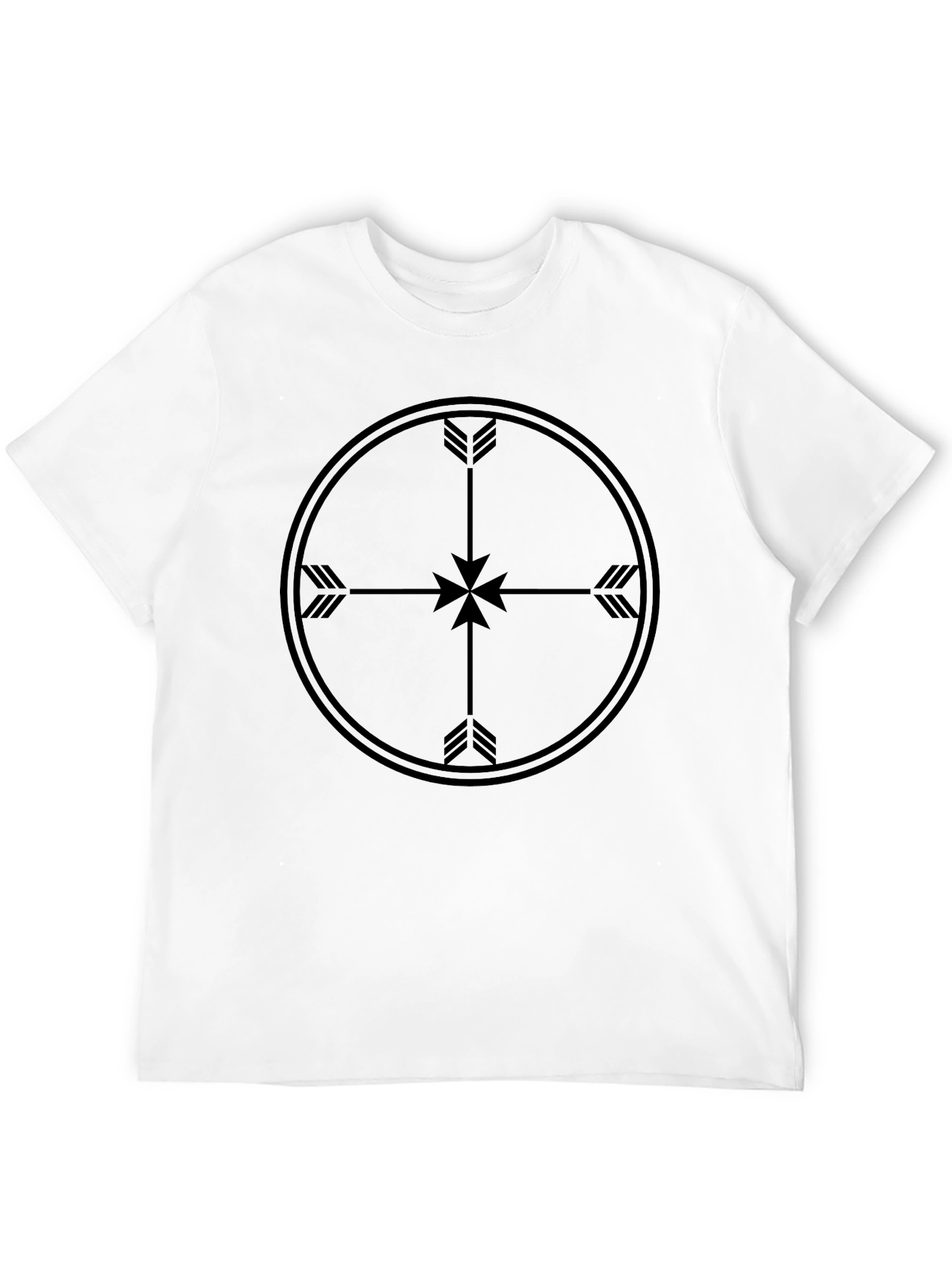 Mens Black Arrow Target Graphic T-Shirt