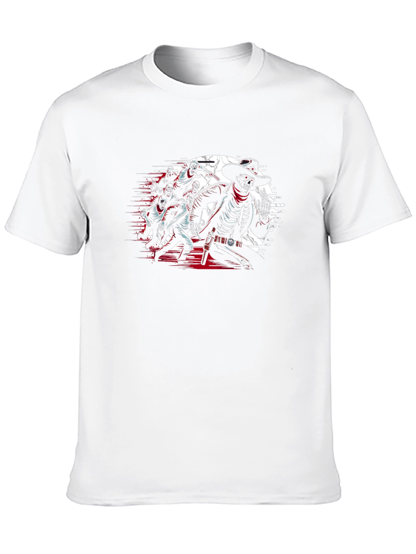 Skeleton Cowboy Gang T-Shirt - Wild West Undead