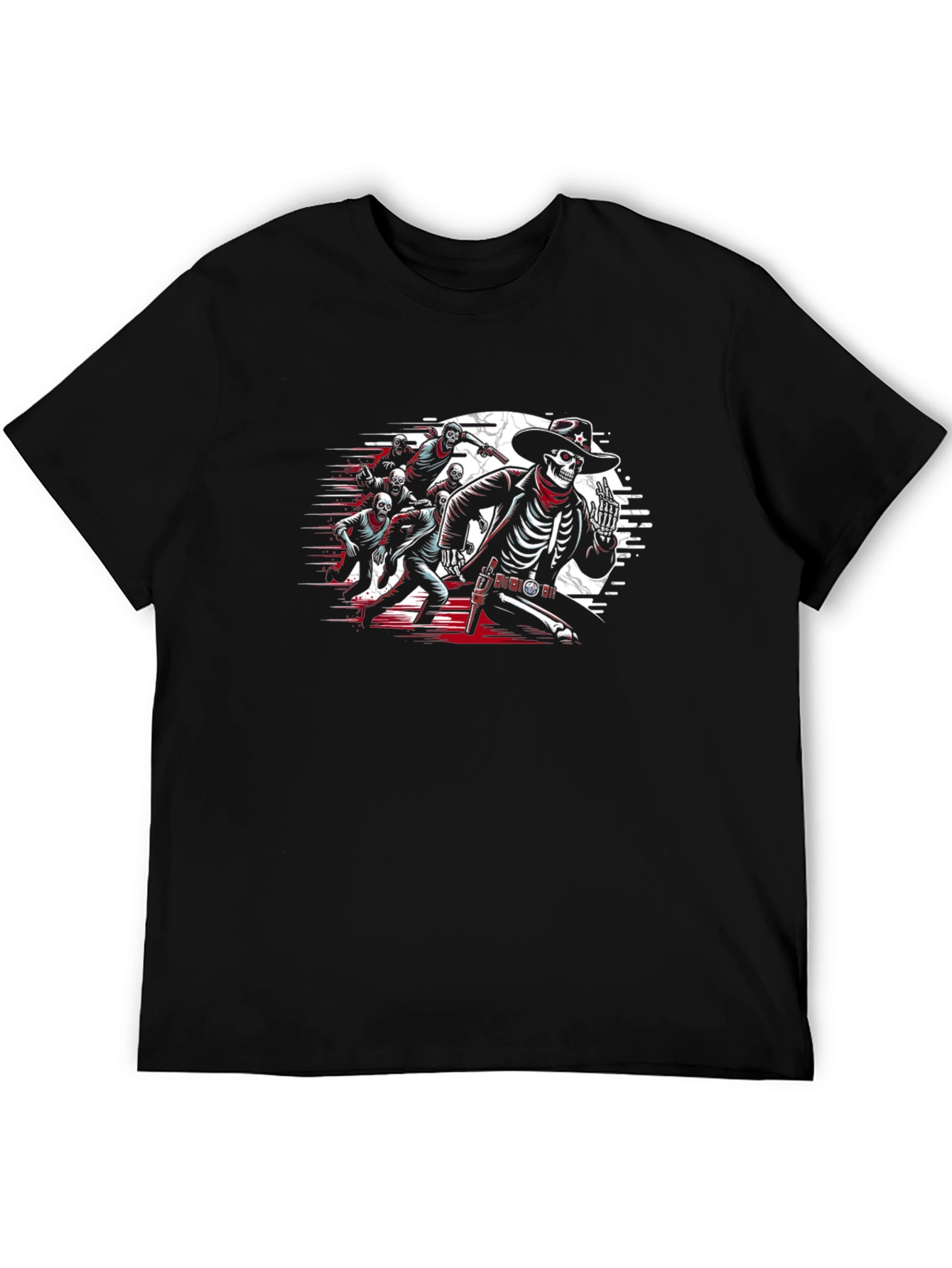Skeleton Cowboy Gang T-Shirt - Wild West Undead