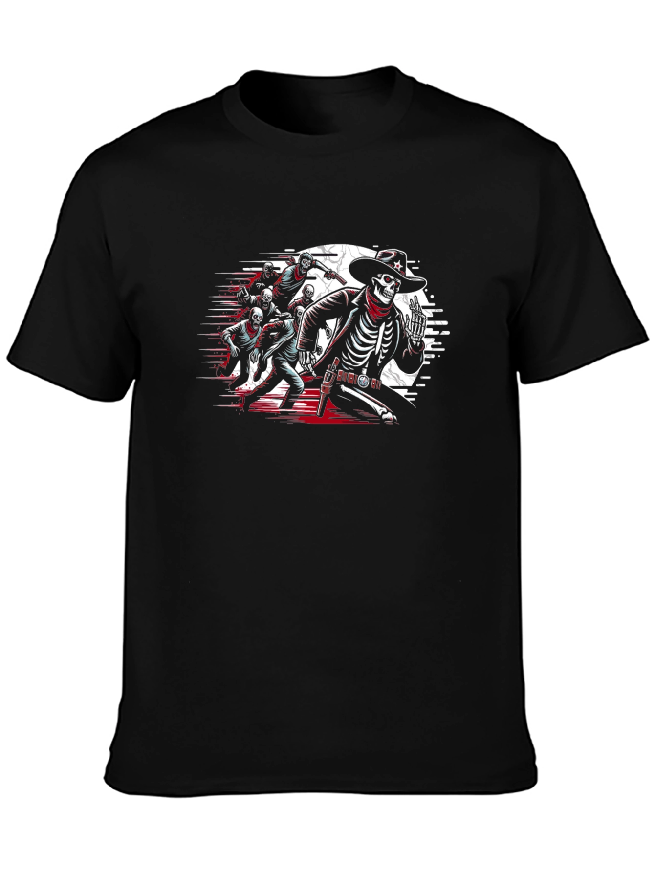 Skeleton Cowboy Gang T-Shirt - Wild West Undead
