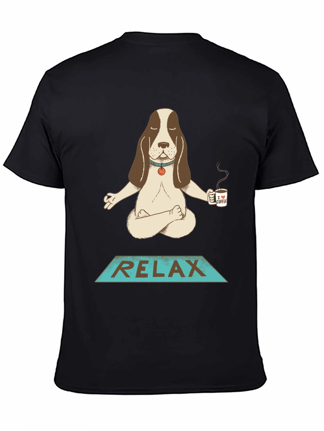 Relaxing Dog Coffee Meditation T-Shirt