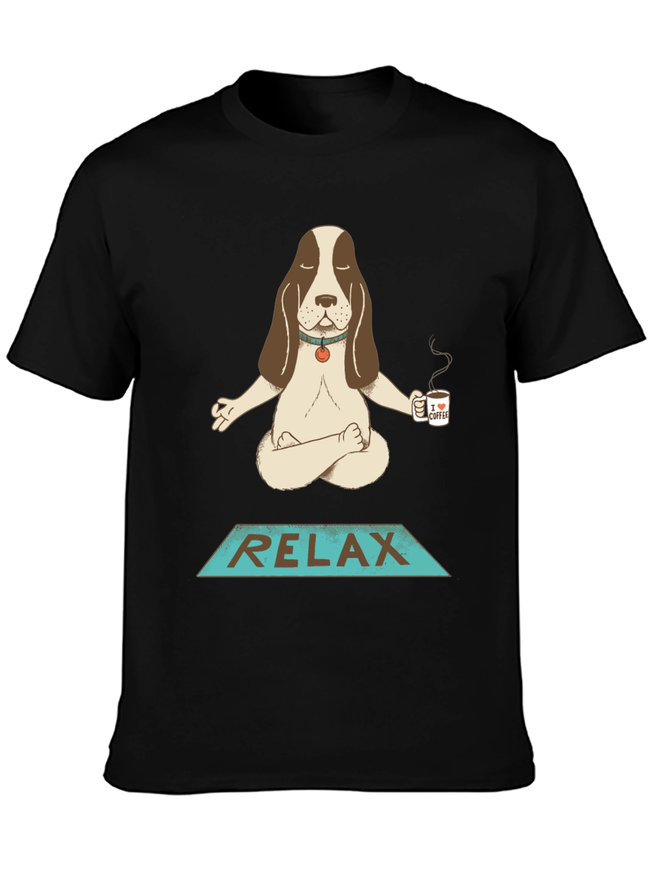 Relaxing Dog Coffee Meditation T-Shirt