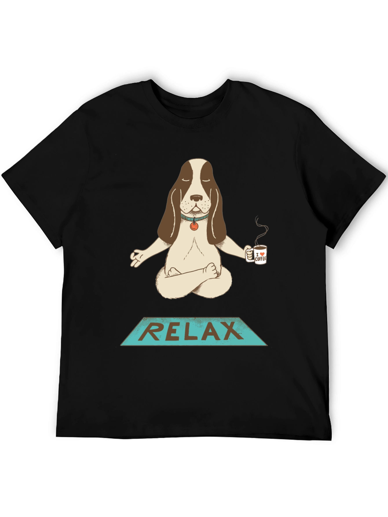 Relaxing Dog Coffee Meditation T-Shirt