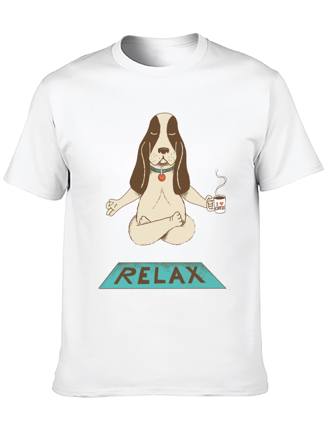 Relaxing Dog Coffee Meditation T-Shirt